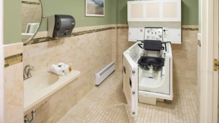 A spa tub in the Spa Room at Kingsway Manor