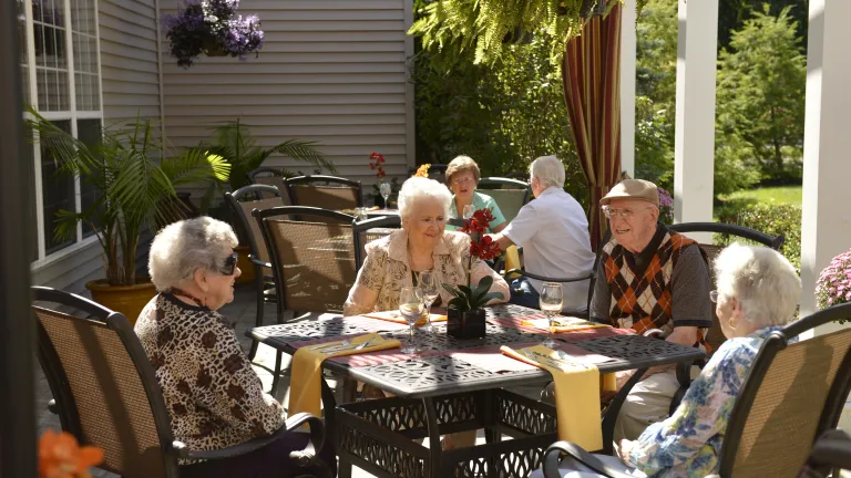 Outdoor dining space for the monarch dining room