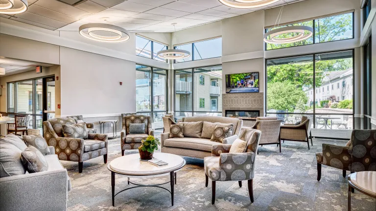 Gatherings Living Room at Parkland Garden Apartments
