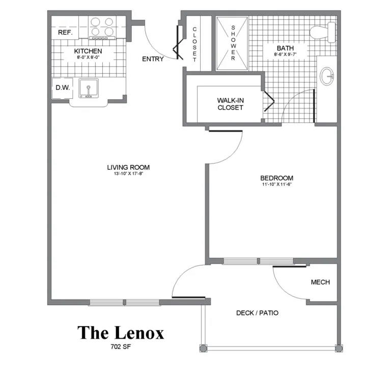Lenox floor plan at Kingsway Village