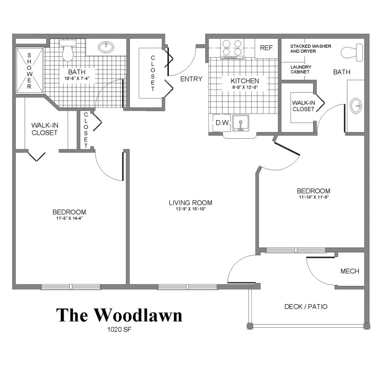 Woodlawn floor plan at Kingsway Village