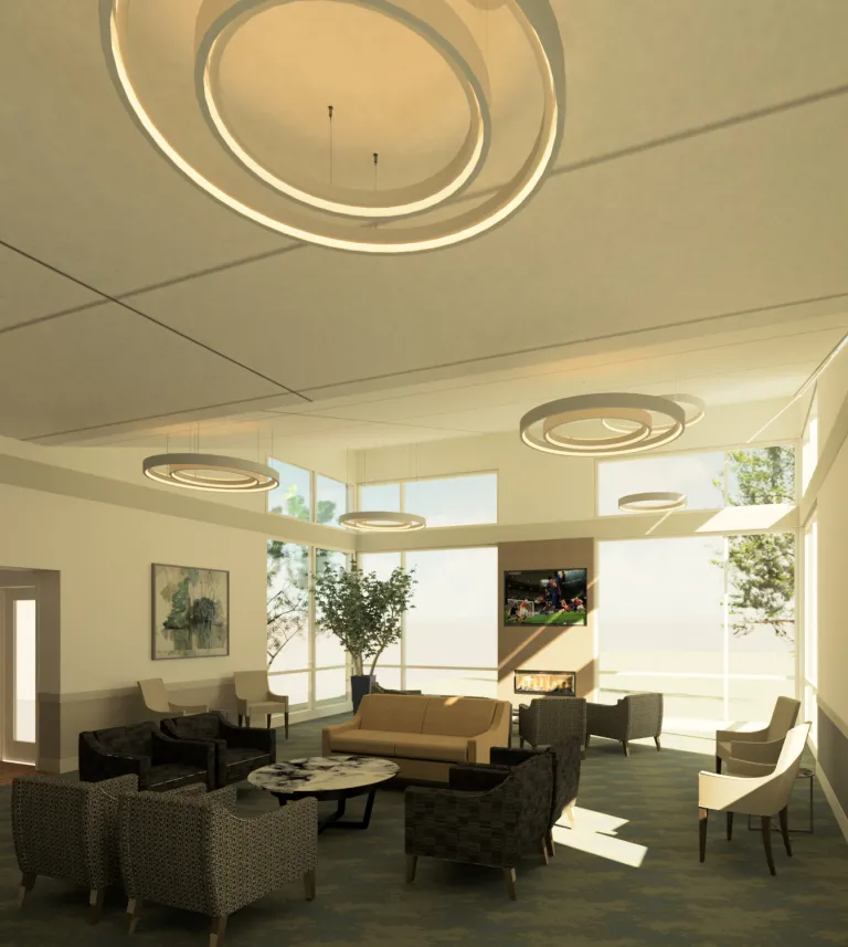 Lobby interior design rendering