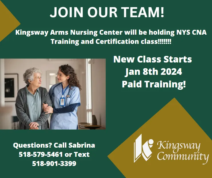 Announcement on CNA Training Class